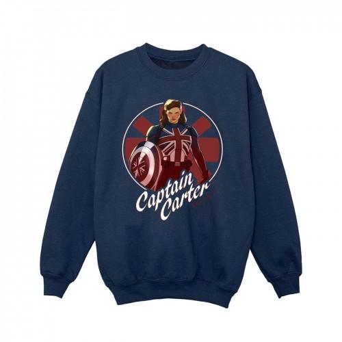 Marvel Girls Wat als Kapitein Carter Sweatshirt 12-13 zwart