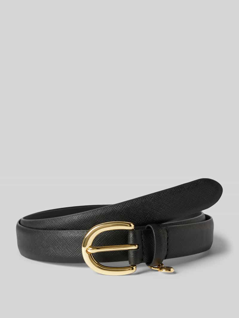 Lauren Ralph Lauren Leren riem met labelapplicatie, model 'CHARM'