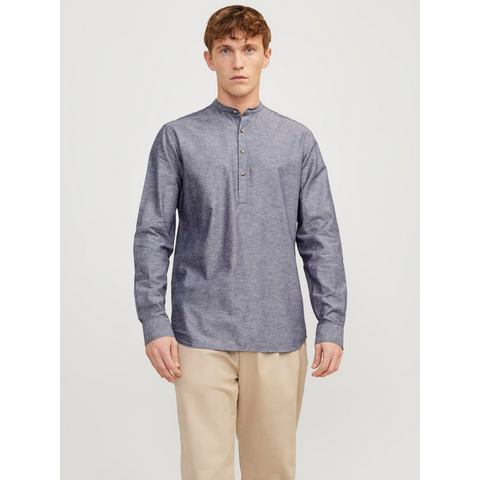 Jack & Jones Overhemd met lange mouwen JJESUMMER TUNIC LINEN BLEND SHIRT LS SN