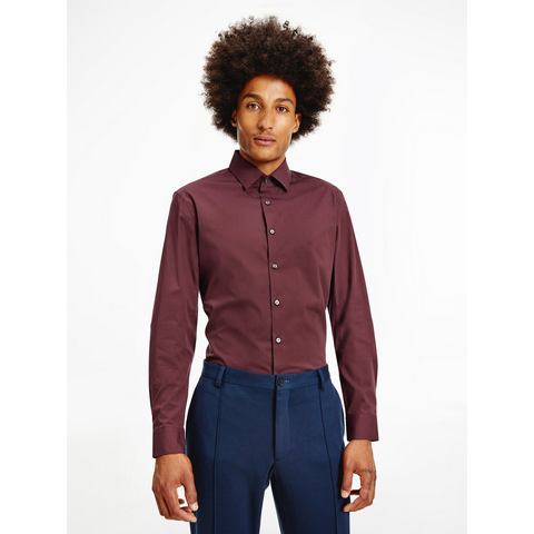 Calvin Klein Overhemd met lange mouwen POPLIN STRETCH SLIM SHIRT