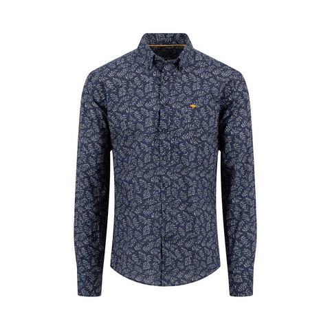 FYNCH-HATTON Overhemd met lange mouwen met logo-borduursel en all-over print