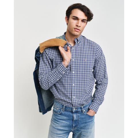 Gant Overhemd met lange mouwen REG POPLIN SMALL CHECK SHIRT