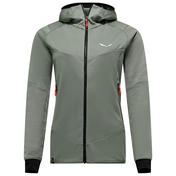 Salewa  Women's Sella Crevasse Hooded Jacket - Fleecevest, olijfgroen/grijs