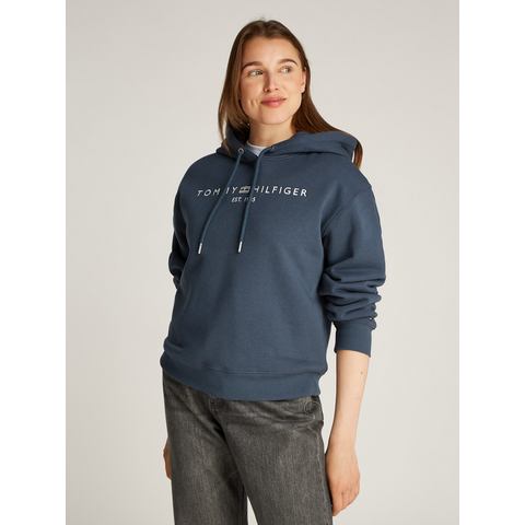 Tommy Hilfiger Hoodie MDRN REG CORP LOGO HOODIE met geborduurd logo-opschrift