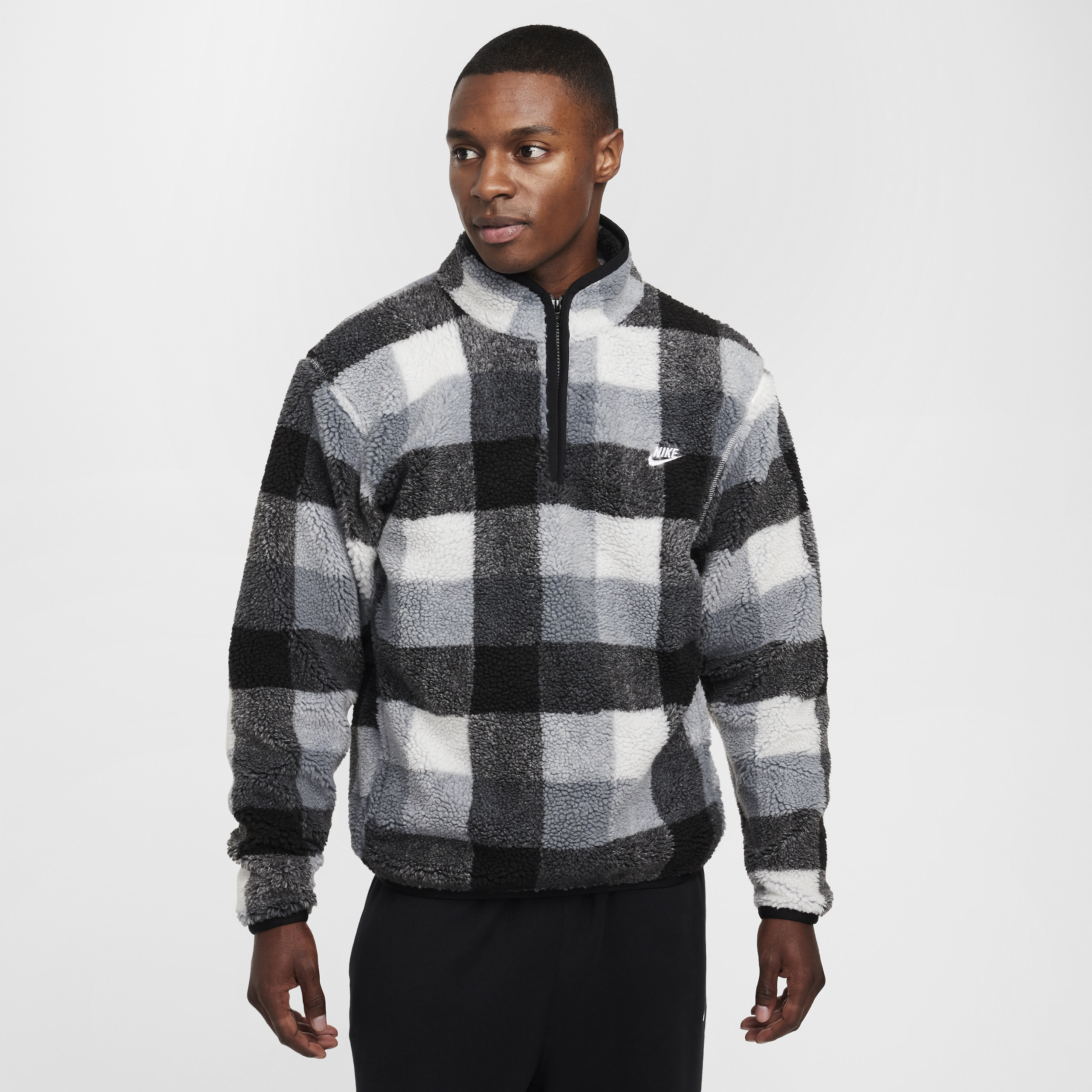 Nike Club Winterized Half Zip Fleece, Grey