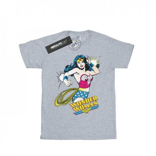 DC Comics Wonder Woman Lasso T-shirt voor jongens 12-13 zwart