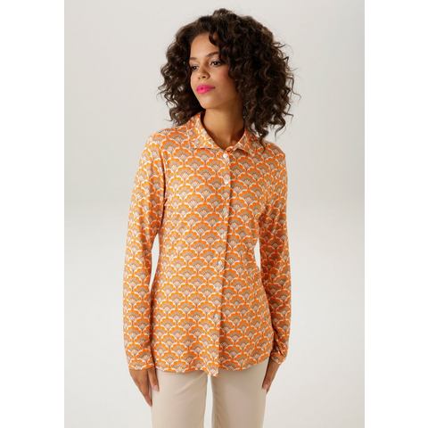 Aniston CASUAL Overhemdblouse met trendy retro-patroon