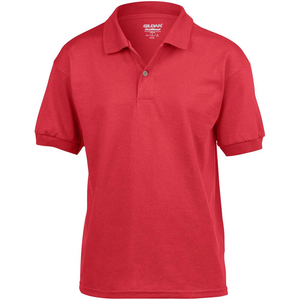 Gildan Dryblend childrens unisex jersey polo shirt