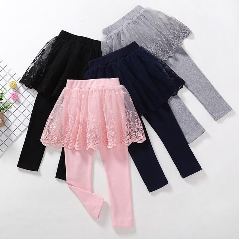 Selfyi Meisjes culottes, nep tweedelige baby leggings, katoenen broek, bovenkleding broek 100