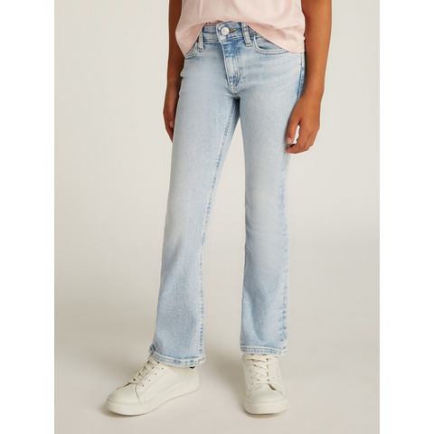 Calvin Klein Bootcut jeans MR FLARE LIGHT BLUE VISUAL DENIM voor kinderen tot 16 jaar met logopatch