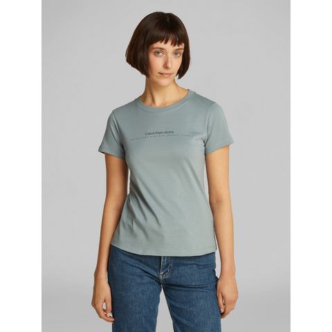 Calvin Klein Shirt met ronde hals INSTITUTIONAL GRAPHIC SLIM TEE