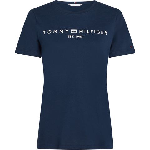 Tommy Hilfiger Curve Shirt met ronde hals CRV REG CORP LOGO C-NK SS in grotere maten beschikbaar, met logo-borduurwerk