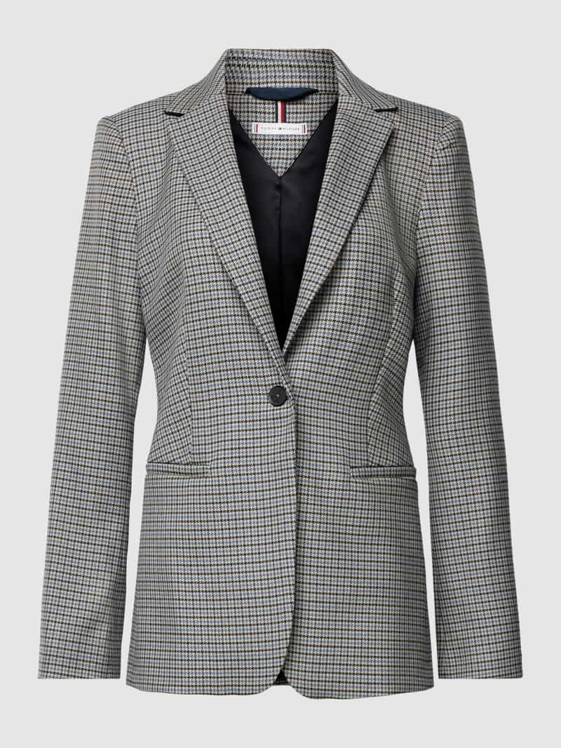 Tommy Hilfiger Blazer met pied-de-poule-motief en reverskraag