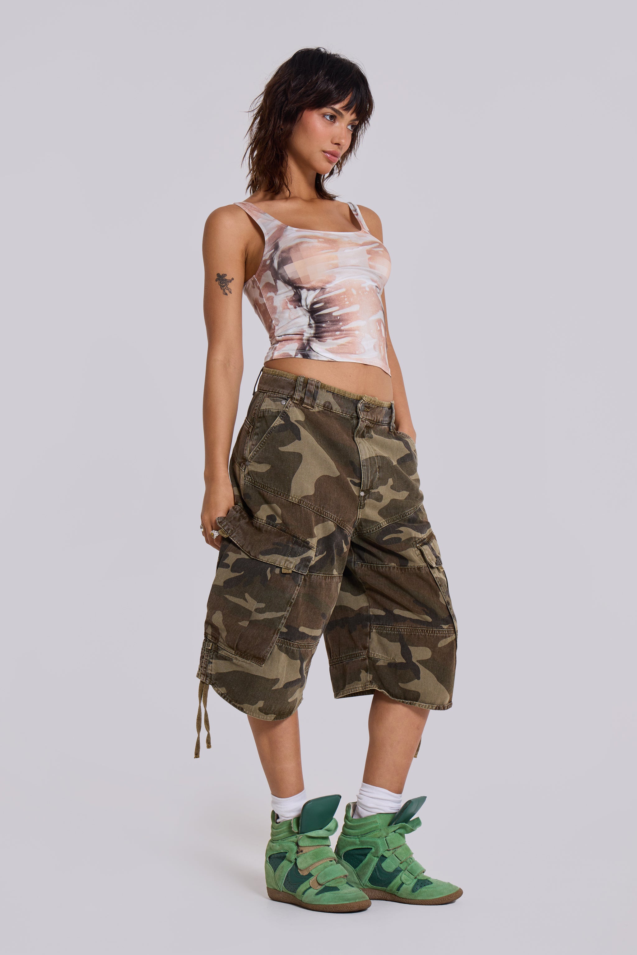 Jaded London Cadet Camo Shorts