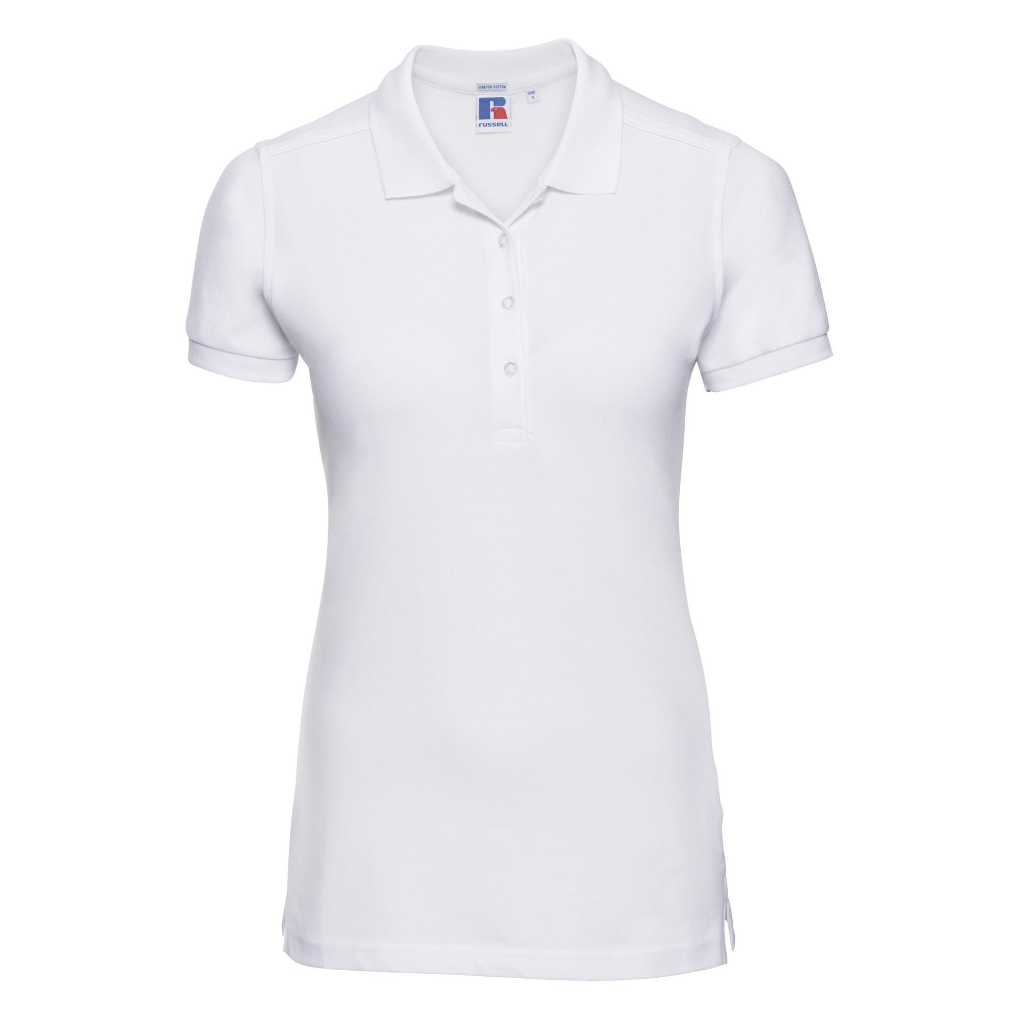 Russell Athletic Dames stretch short sleeve polo shirt