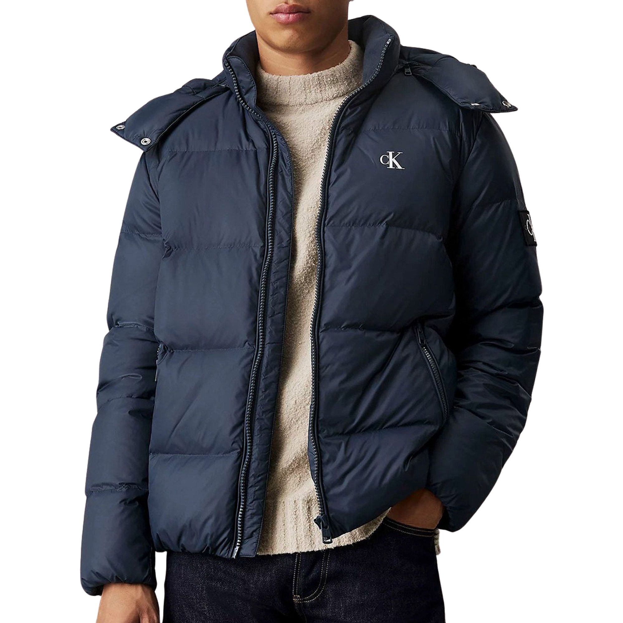 Calvin Klein Essentials Hooded Down Puffer Winterjas Heren