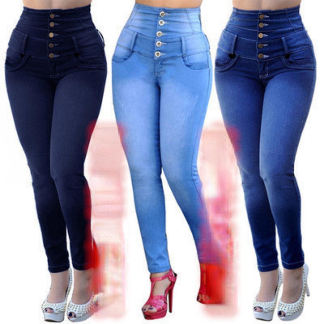 Zhuoneng Clothing Sexy mode temperament groot formaat denim damesjeans honderd trend kleine beenbroek dames slank S