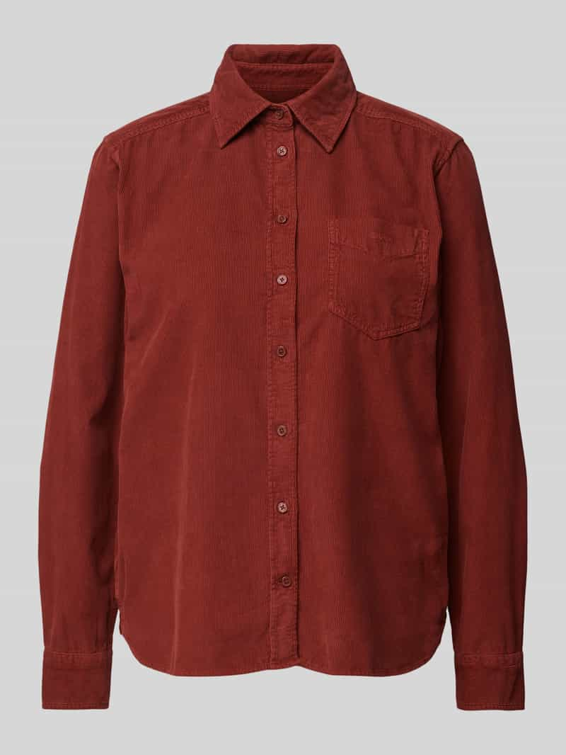 Gant Regular fit corduroy blouse met borstzak