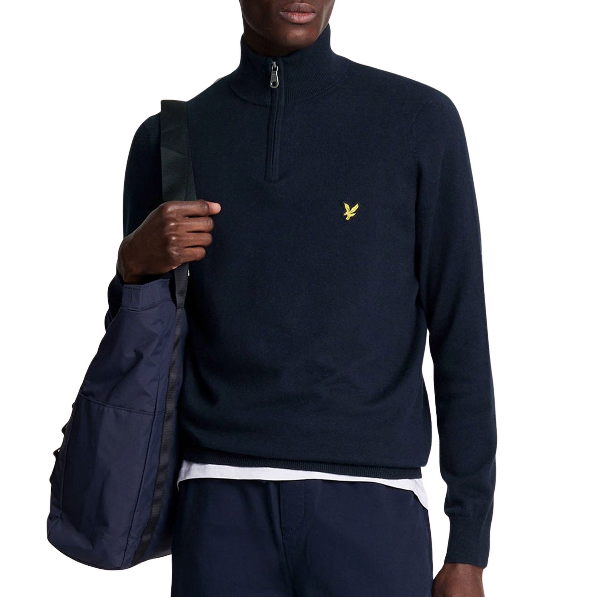 Lyle & Scott Cotton Merino 1/4 Zip Sweater Heren