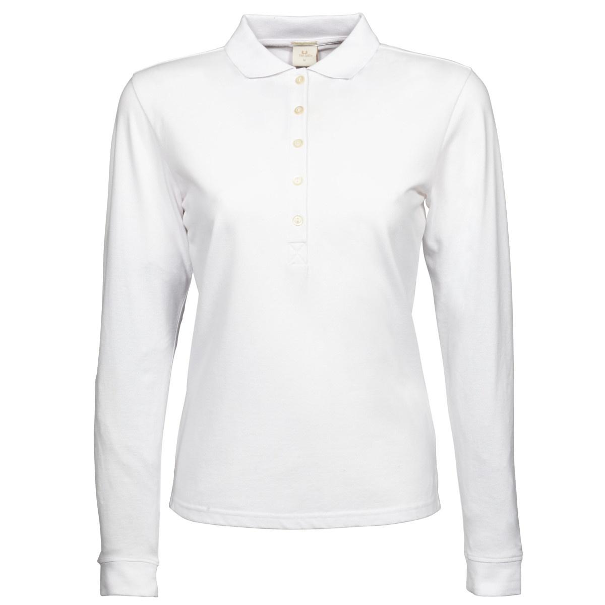 Tee Jays Dames luxe stretch poloshirt met lange mouwen