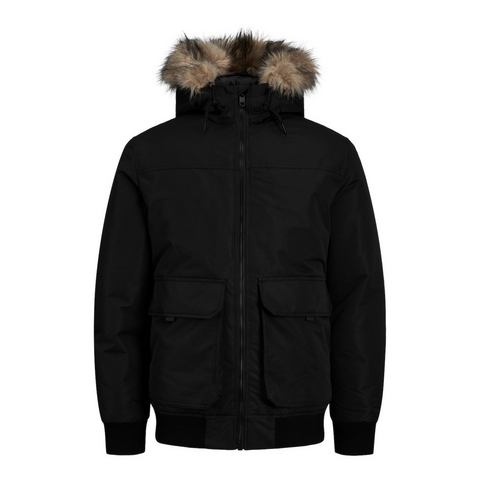 Jack & Jones Bomberjack JJCONSTRUCT FAUX FUR BOMBER Capuchon met afneembare kunstbont rand