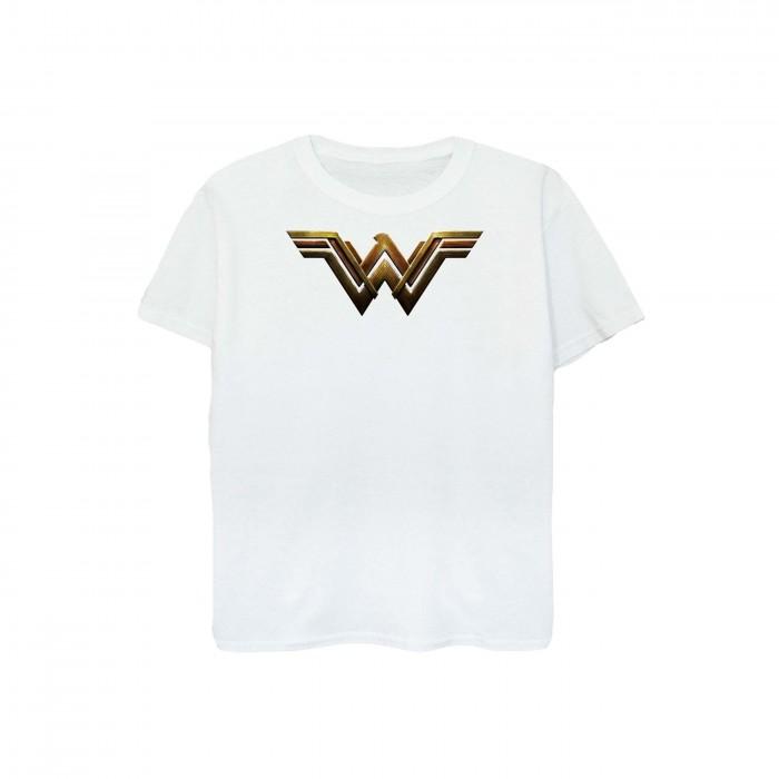 Wonder Woman katoenen T-shirt met logo voor meisjes 12-13 zwart