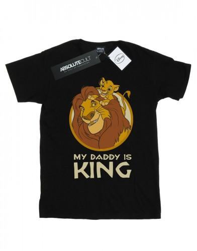 Disney Girls The Lion King Mijn papa is koning katoenen T-shirt 12-13 zwart