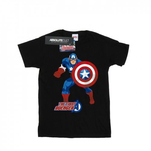 Marvel Girls Captain America The First Avenger katoenen T-shirt 12-13 grijs