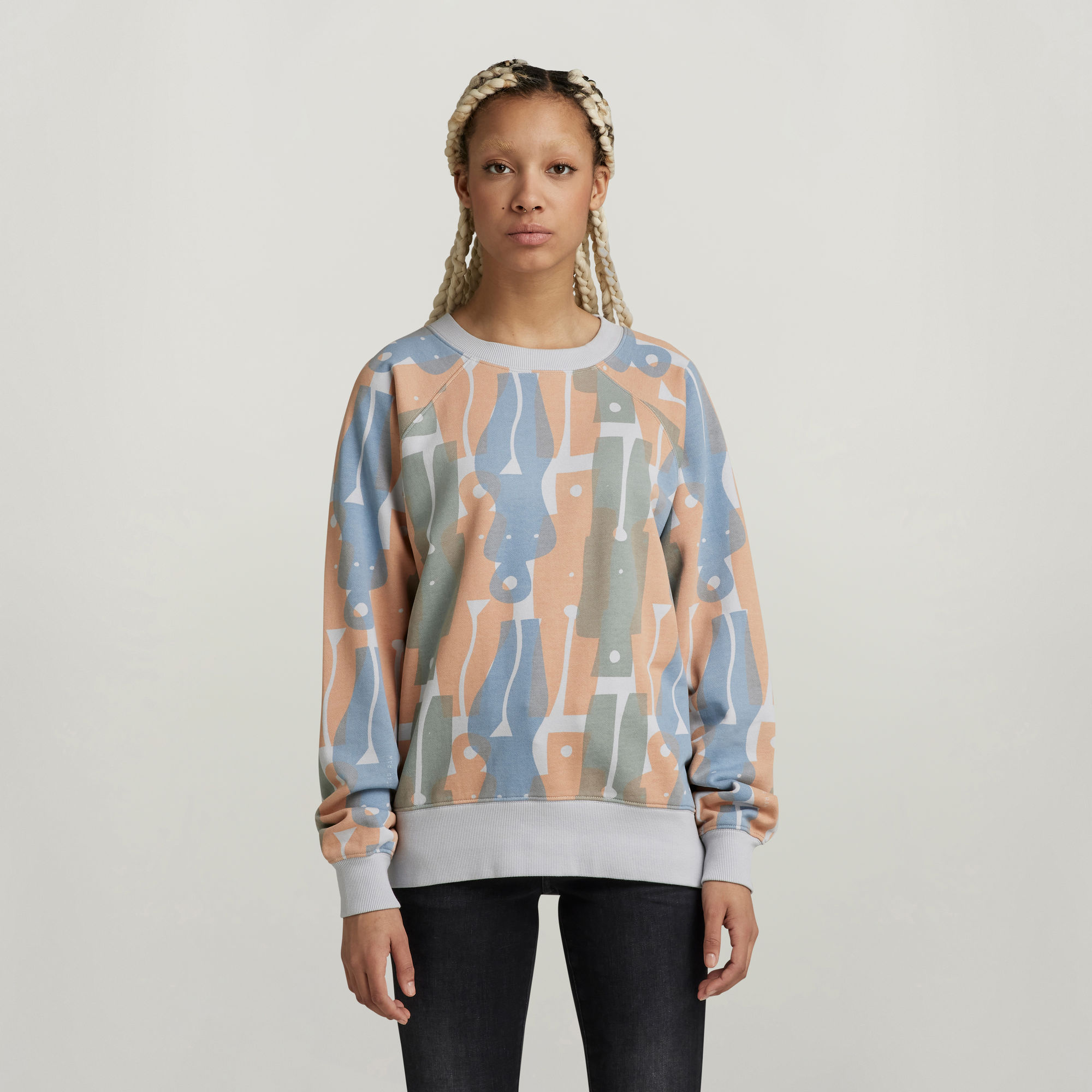 G-Star RAW Raglan Allover Loose Sweater - Meerkleurig - Dames