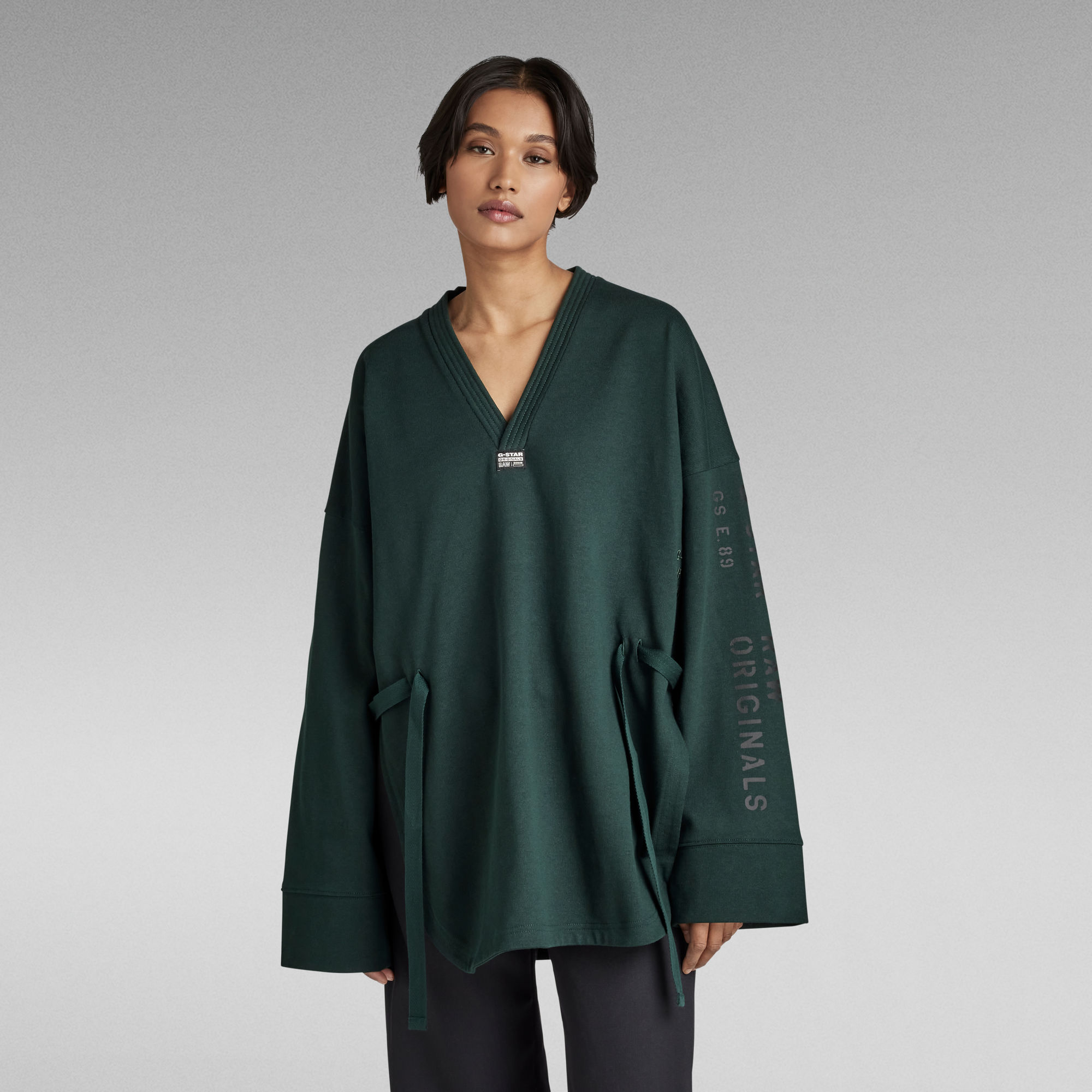 G-Star RAW Sleeve Graphic Oversized Sweater - Groen - Dames