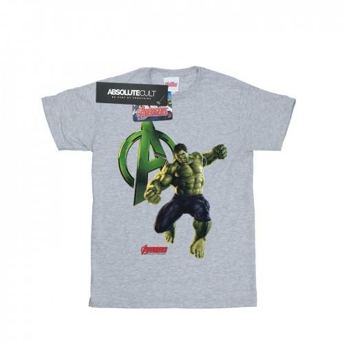 Marvel Girls Hulk Pose katoenen T-shirt 12-13 grijs