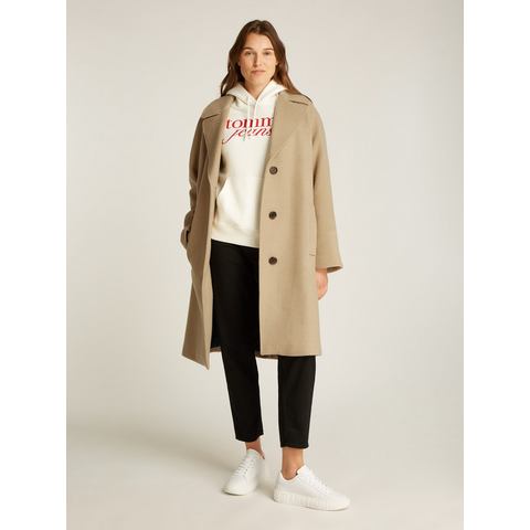 TOMMY JEANS Korte jas TJW WOOL COAT met wolaandeel