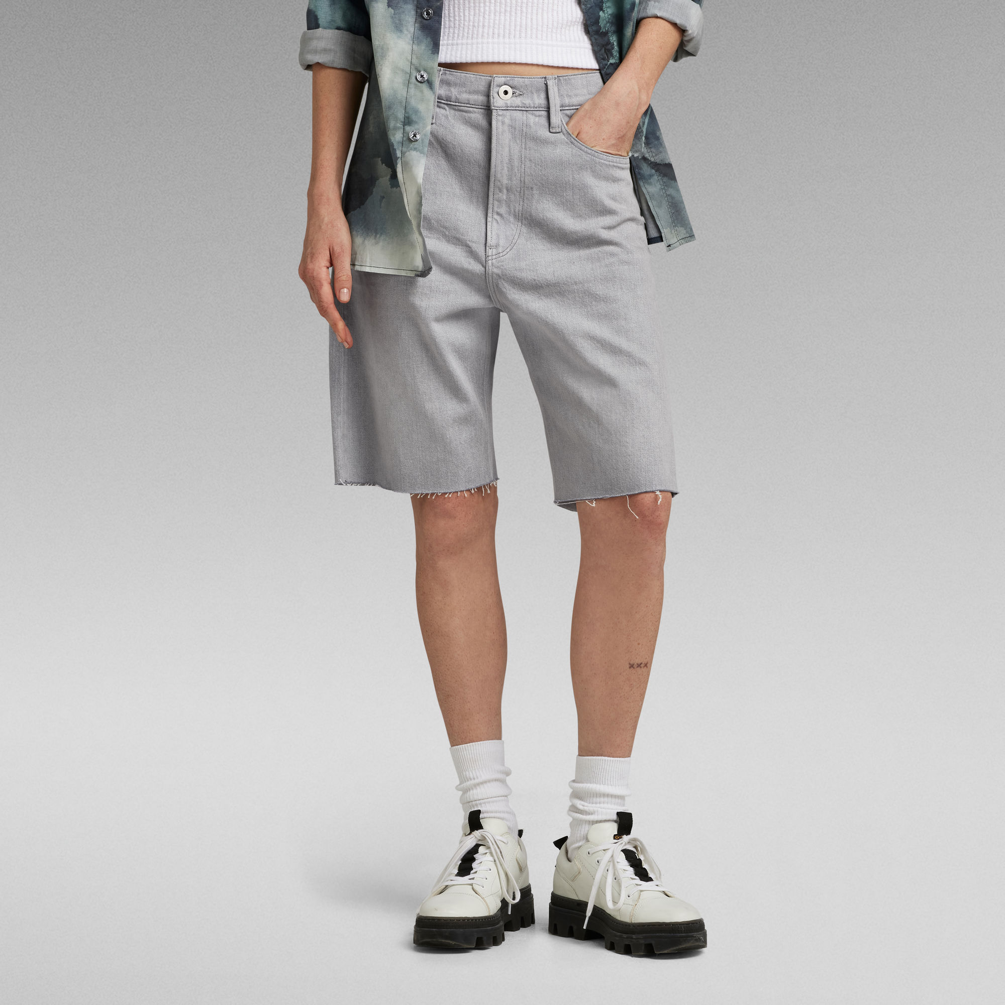 G-Star RAW Type 89 Bermuda Short - Grijs - Dames