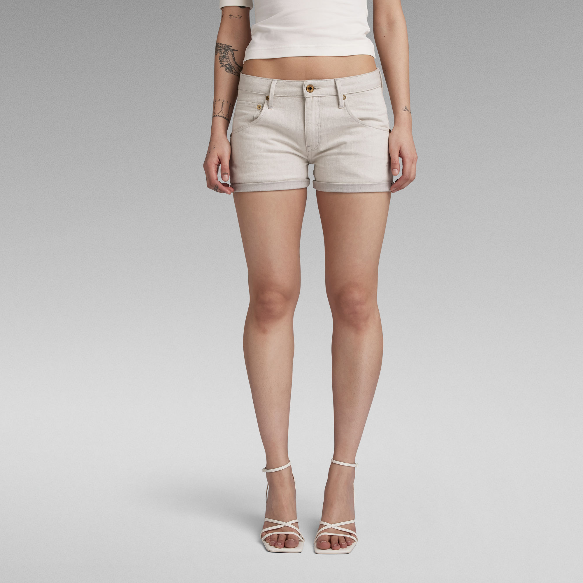 G-Star RAW Y2K Denim Short - Wit - Dames