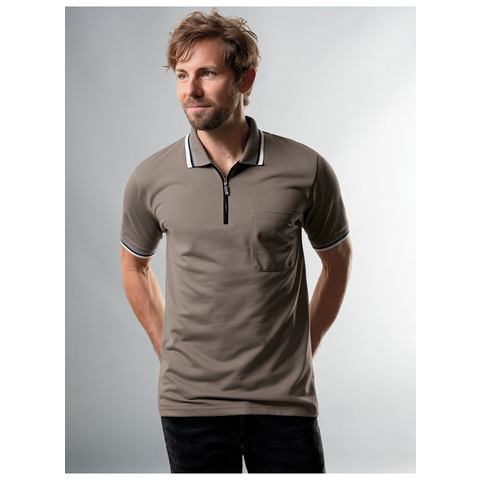 Trigema Poloshirt  poloshirt met ritssluiting (1-delig)