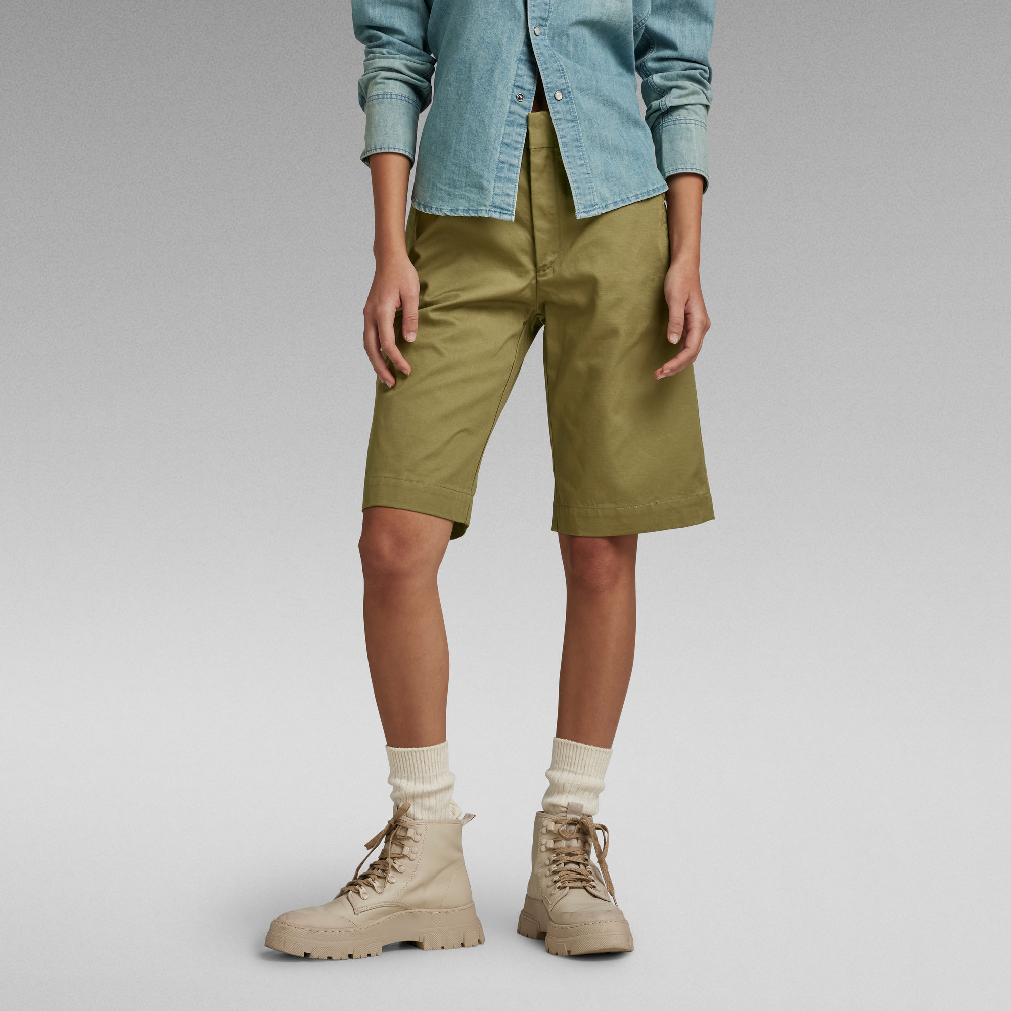 G-Star RAW Chino Bermuda Short - Groen - Dames