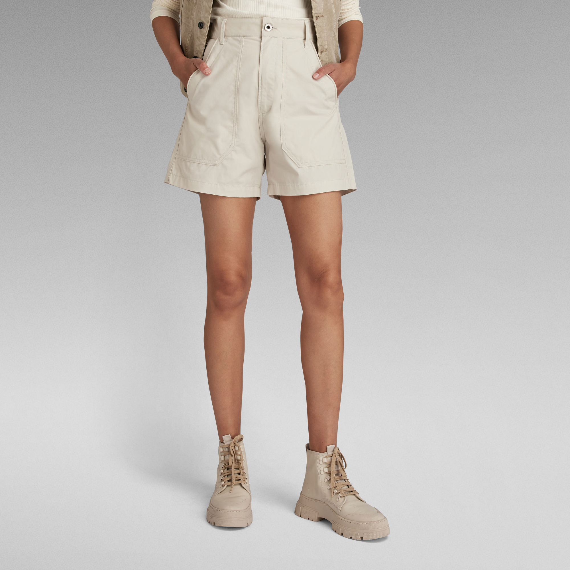 G-Star RAW 3D Fatigue Short - Beige - Dames