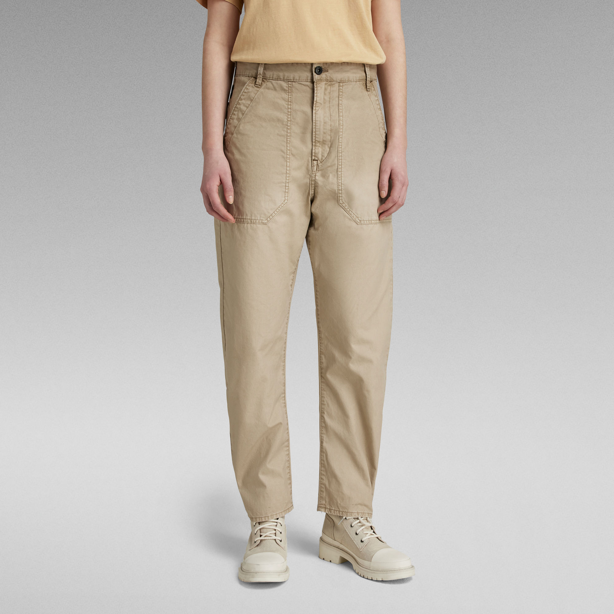 G-Star RAW Fatigue Broek 3D Boyfriend - Beige - Dames