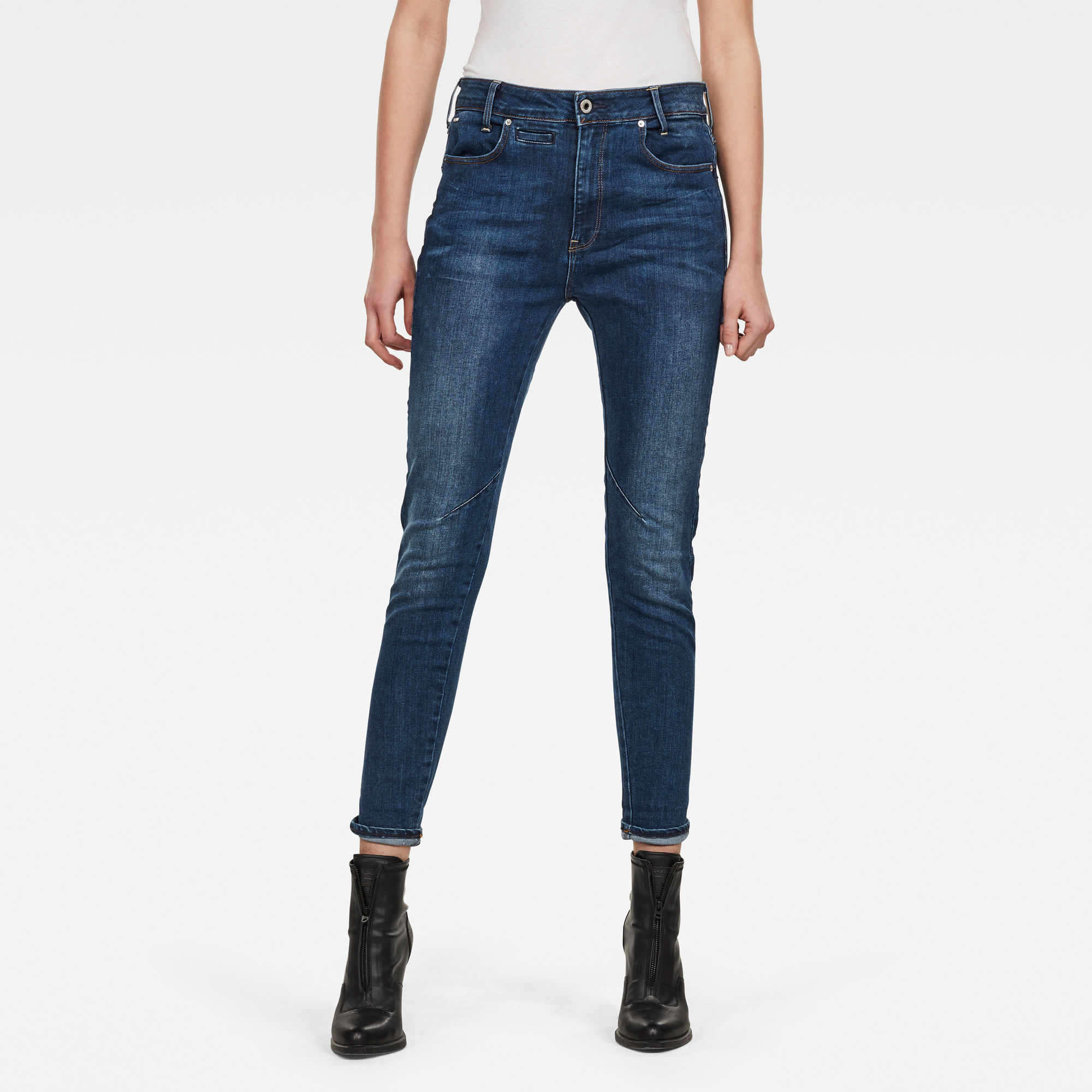 G-Star RAW D-Staq-r Mid Boyfriend Slim Jeans - Midden blauw - Dames