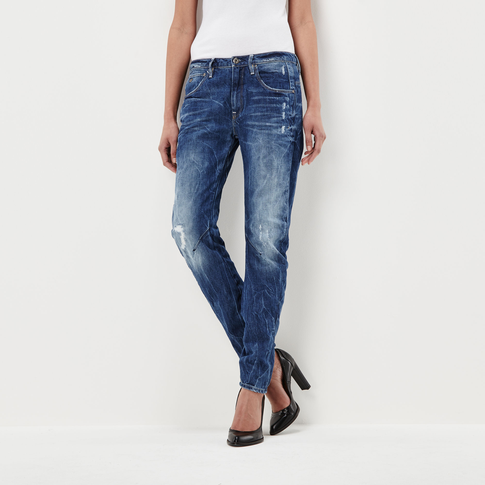 G-Star RAW Arc 3D Low Waist Boyfriend Jeans - Midden blauw - Dames