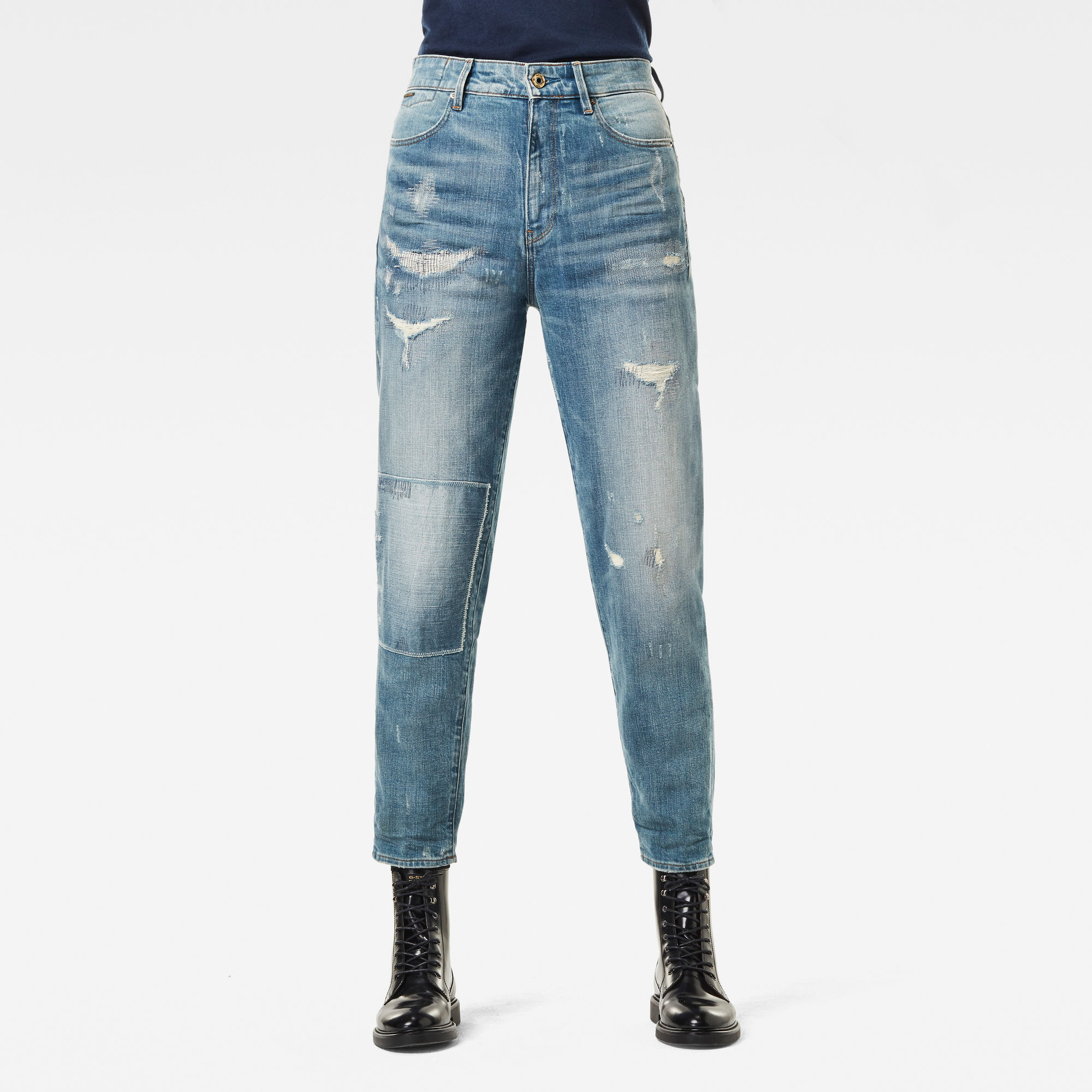 G-Star RAW Janeh Ultra High Mom Ankle Jeans - Midden blauw - Dames