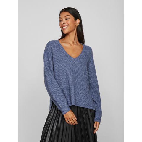 Vila Trui met V-hals VIBELUNA V-NECK REV L/S KNIT TOP - NOOS