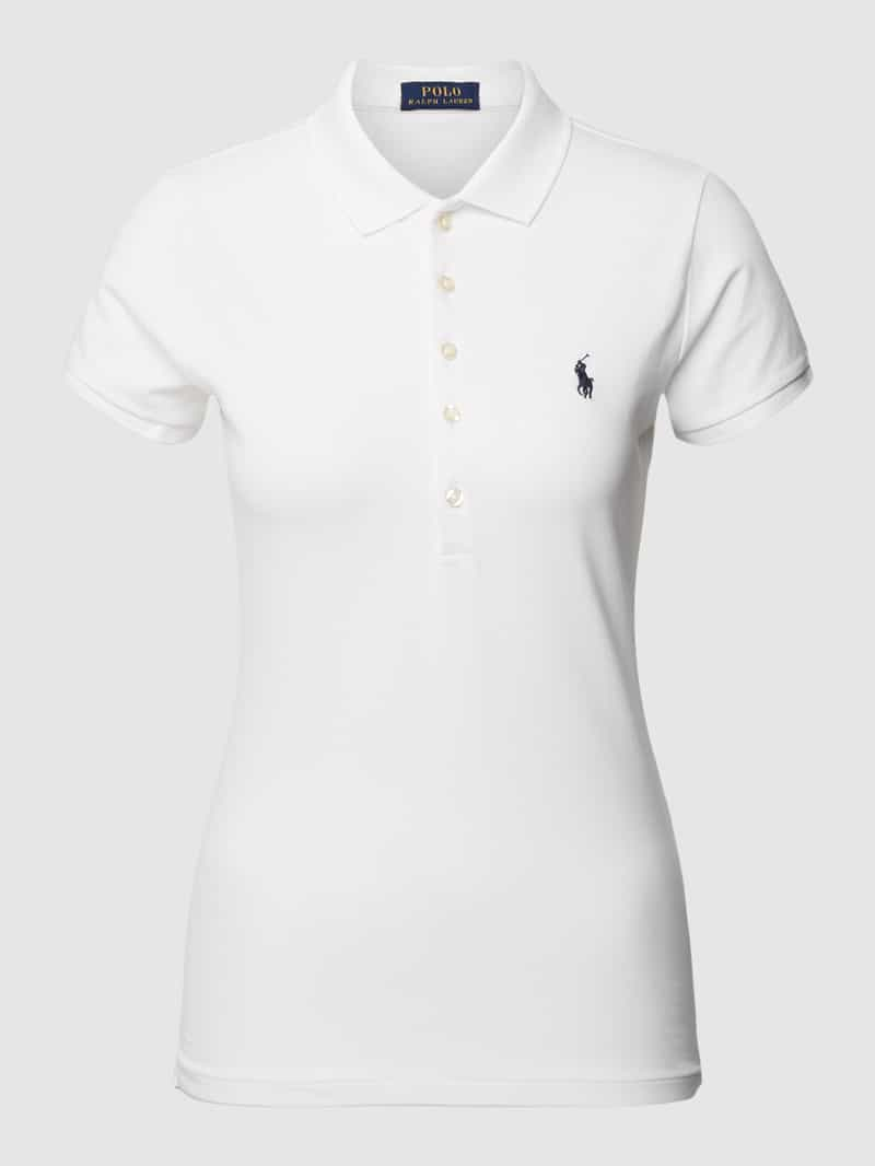 Polo Ralph Lauren Slim fit poloshirt met logostitching, model 'JULIE'