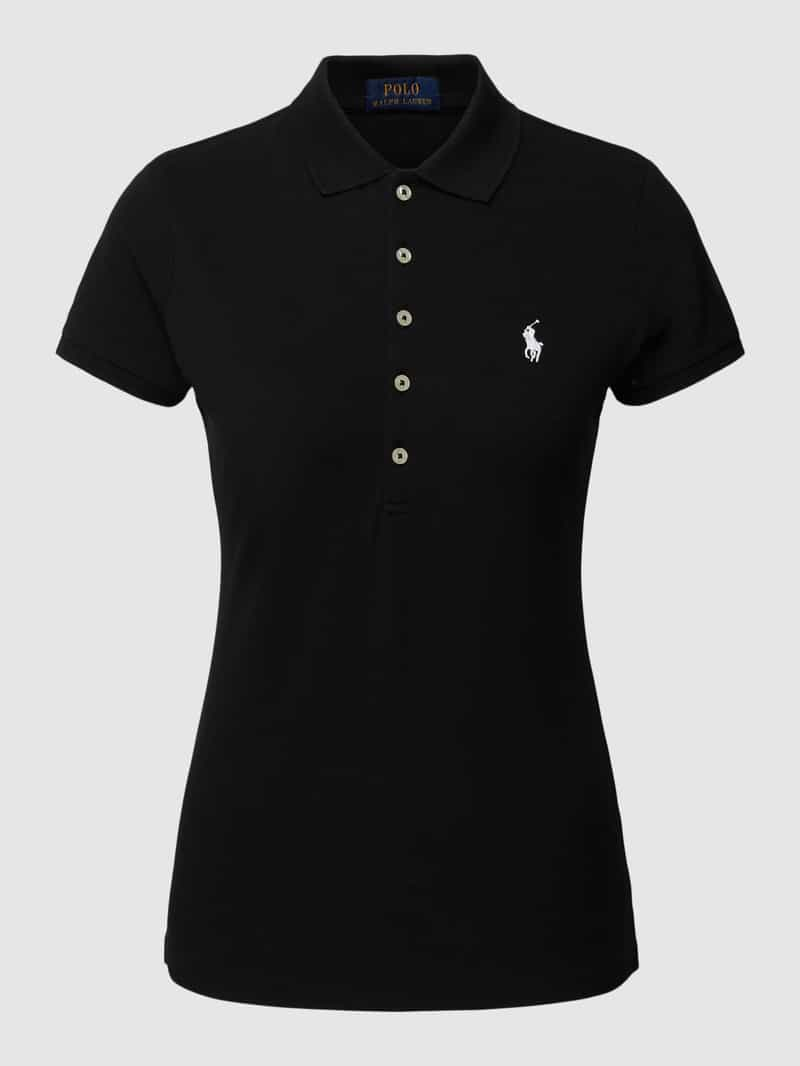 Polo Ralph Lauren Slim fit poloshirt met logostitching, model 'JULIE'