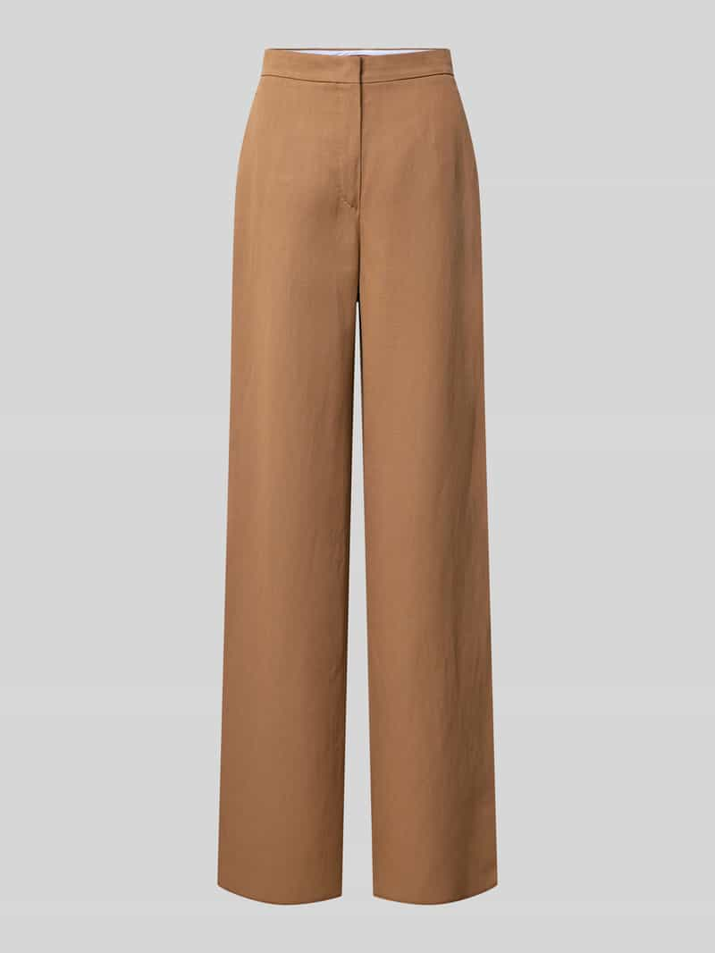 Max Mara Studio Flared cut stoffen broek met steekzakken opzij, model 'GARY'