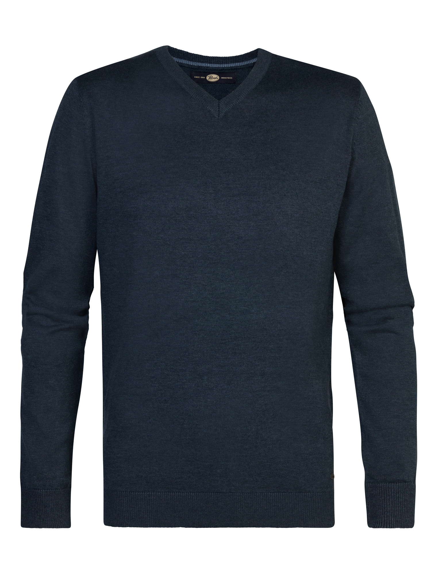 Petrol Industries men knitwear v-neck basic m-3040-kwv200 5185 midnight blue