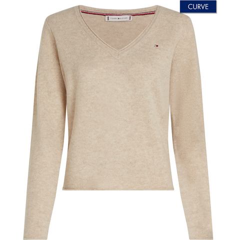 Tommy Hilfiger Curve Trui met V-hals CRV SOFT WOOL V-NK SWEATER