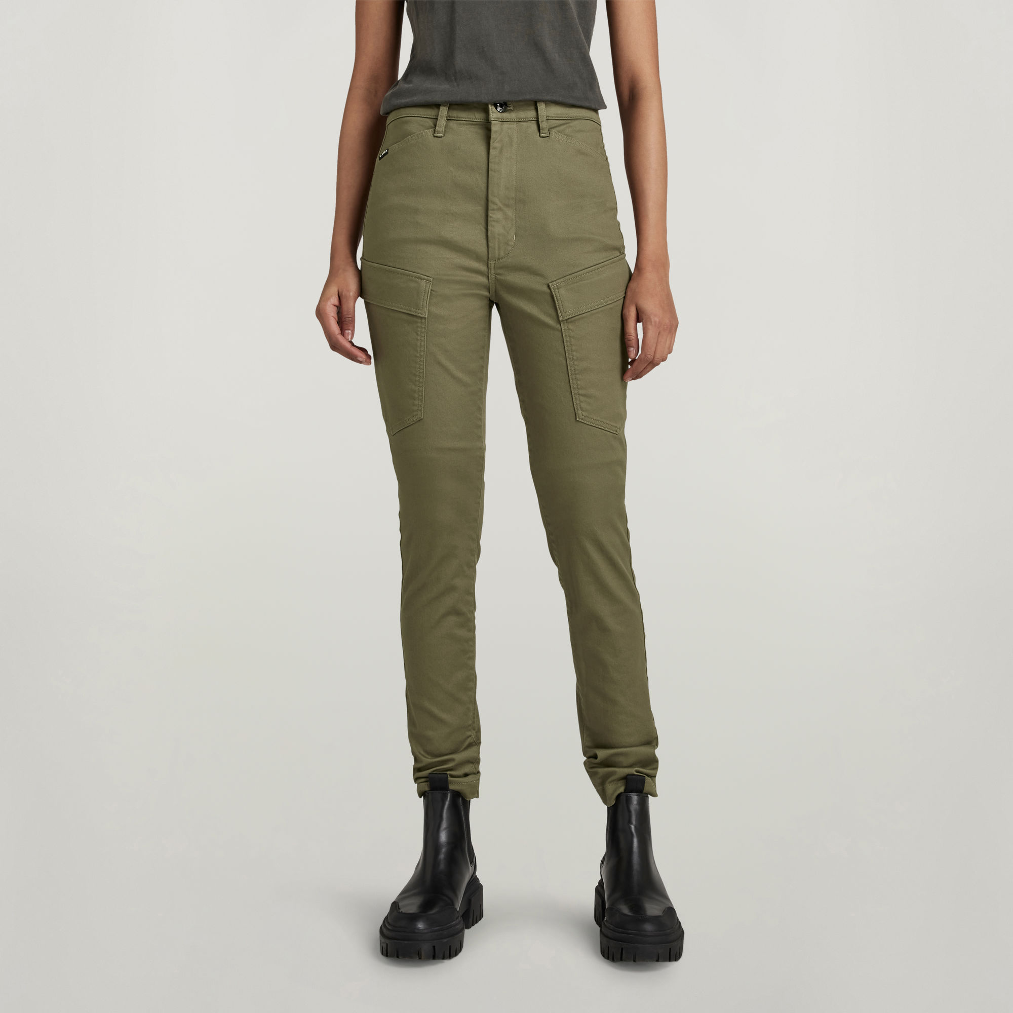 G-Star RAW Kafey Cargo Ultra High Skinny Jeans - Groen - Dames