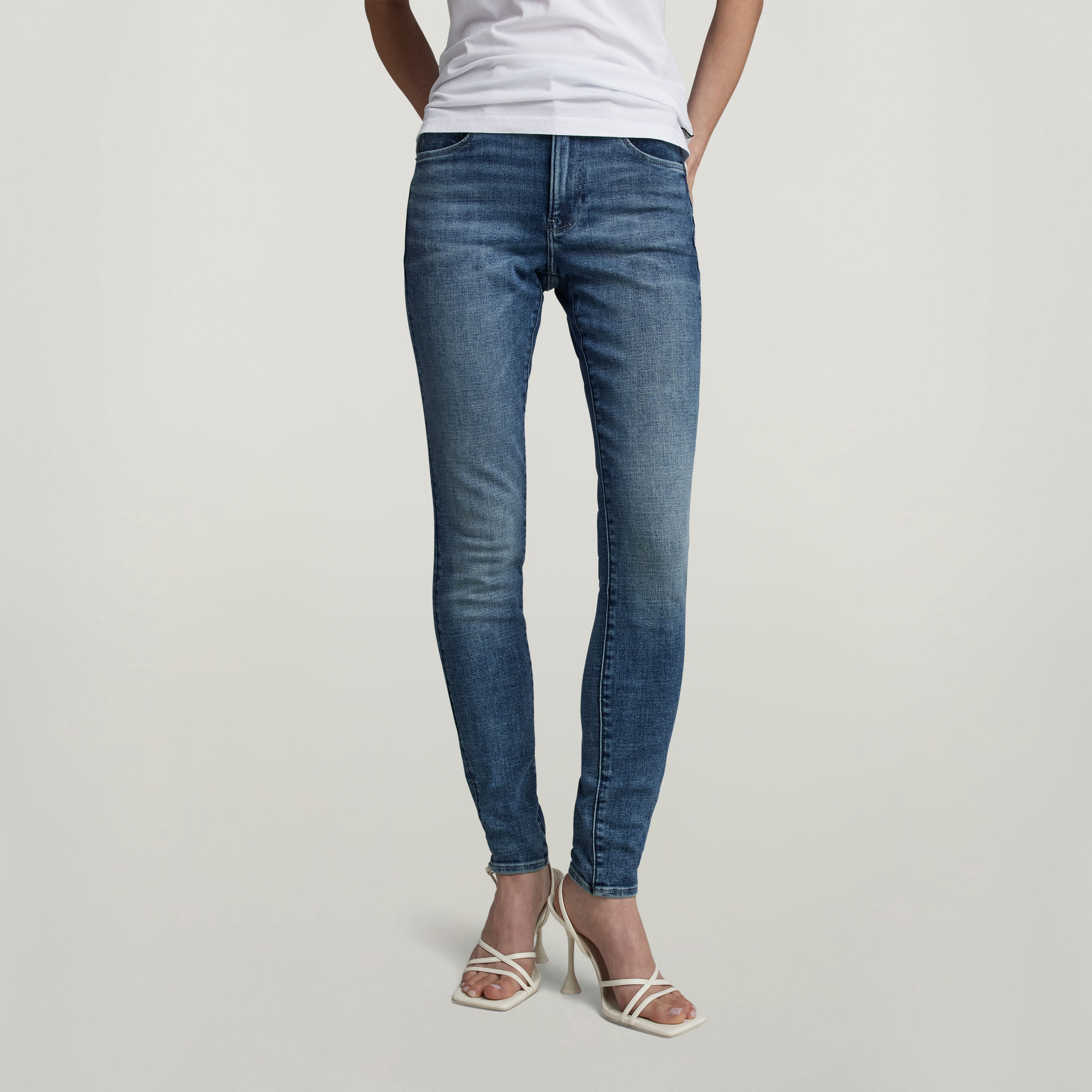 G-Star RAW 3301 Skinny Jeans - Midden blauw - Dames