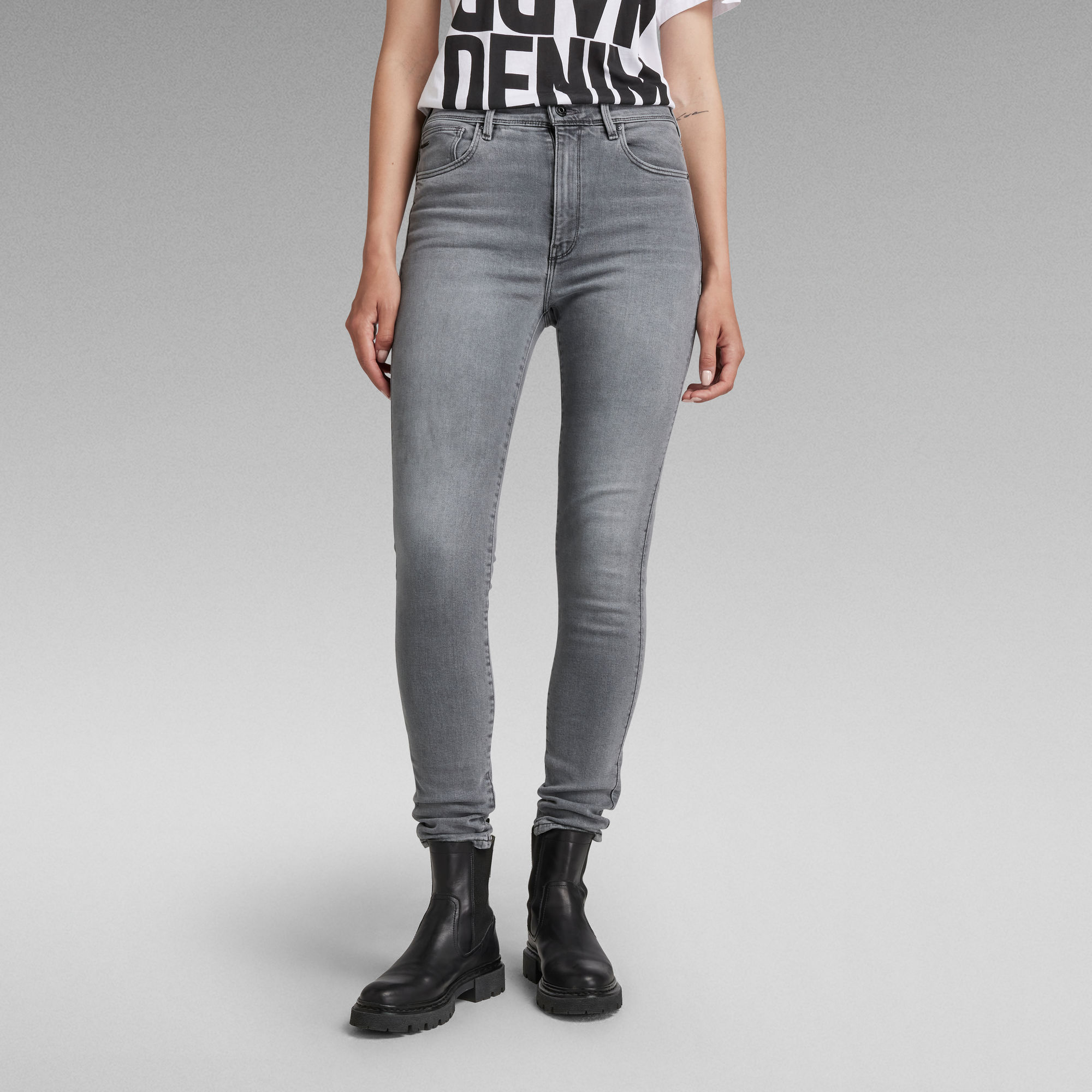 G-Star RAW Kafey Ultra High Skinny Jeans - Grijs - Dames